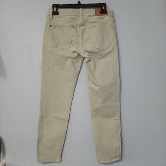 Madewell High Rise Zip Closure Hem Cropped Jeans Size 26 Mint Green - Picture 12 of 12